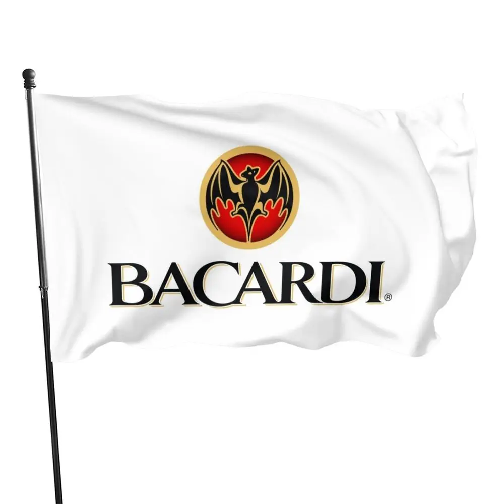Bacardi Rum 1862 90x150cm Black/White/Red Flag Alchohol Advertising Sign 