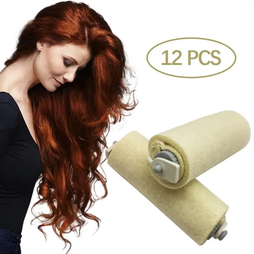 12 Pcs Hot Perm Outsourcing Cotton Curling Hair Not Hurt Hair Anti-Hot Non-Slip Elastic for Beauty Salon Barber Shop Barber