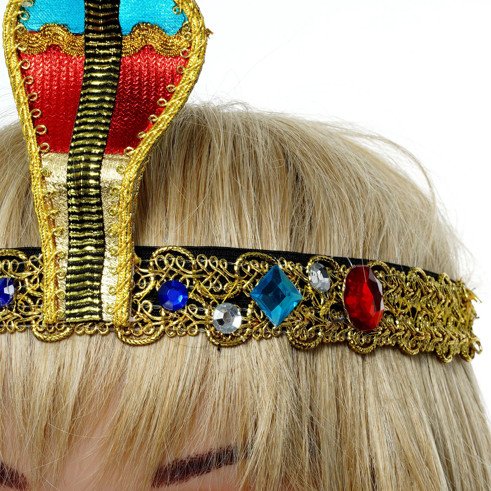 Snake Shape Headdress Halloween Cosplay Costume Jewelry Golden Cleopatra Snake-shaped Headdress Treasure Queen Hair Accessories goddess costume