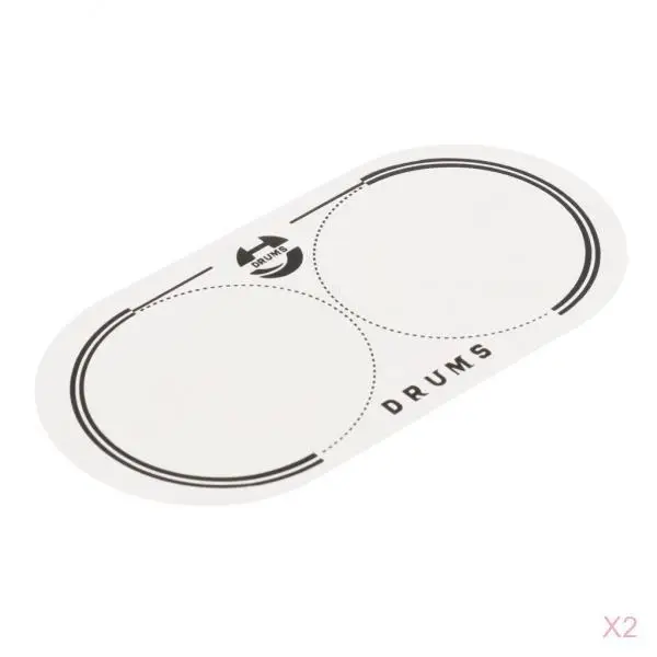 2 Pcs Double Bass Drum Patch EQ Double Pedal Patch Drumheads Kick Pad for Drumheads Kick Pad Percussion Accessory White