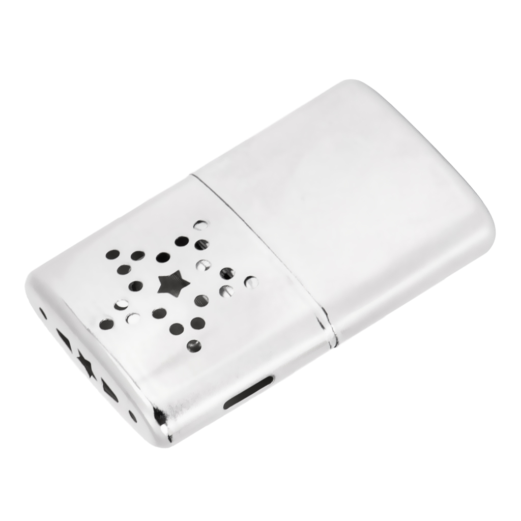 Stainless Steel Reusable Pocket Hand Warmer Pocket Heater 24 Hours Silver with Warming Bag