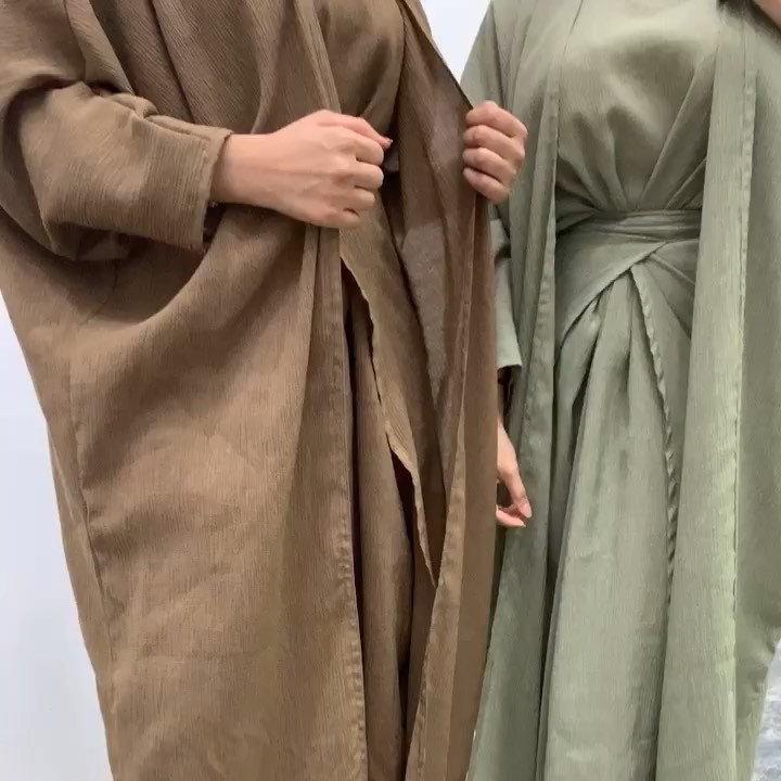 Cor sólida abayas para mulher dubai abaya