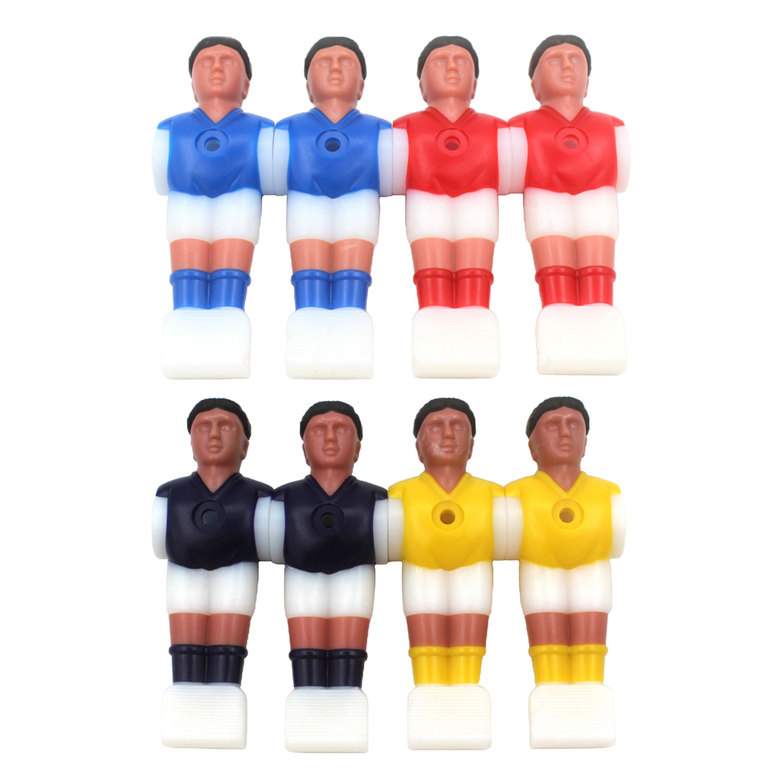 4pcs Hard Rubber Mini Foosball Men Table Top Football Players Model with Ball Indoor Replacement Accessories