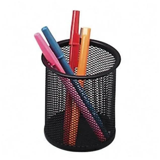 Pencil Pen Pot Holder Storage Makeup Vase Stationery Cup Brush Box Black 