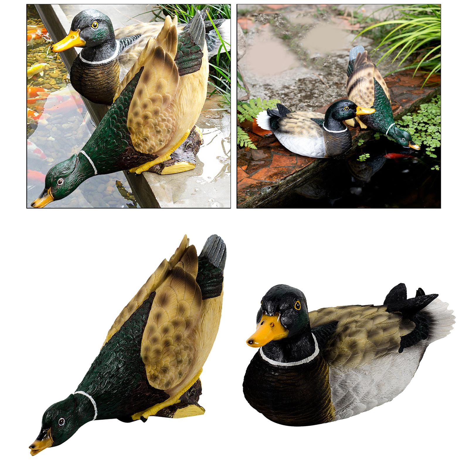 Garden Duck/Mallard Decorations | Outdoor Yard Decor for Patio, Balcony