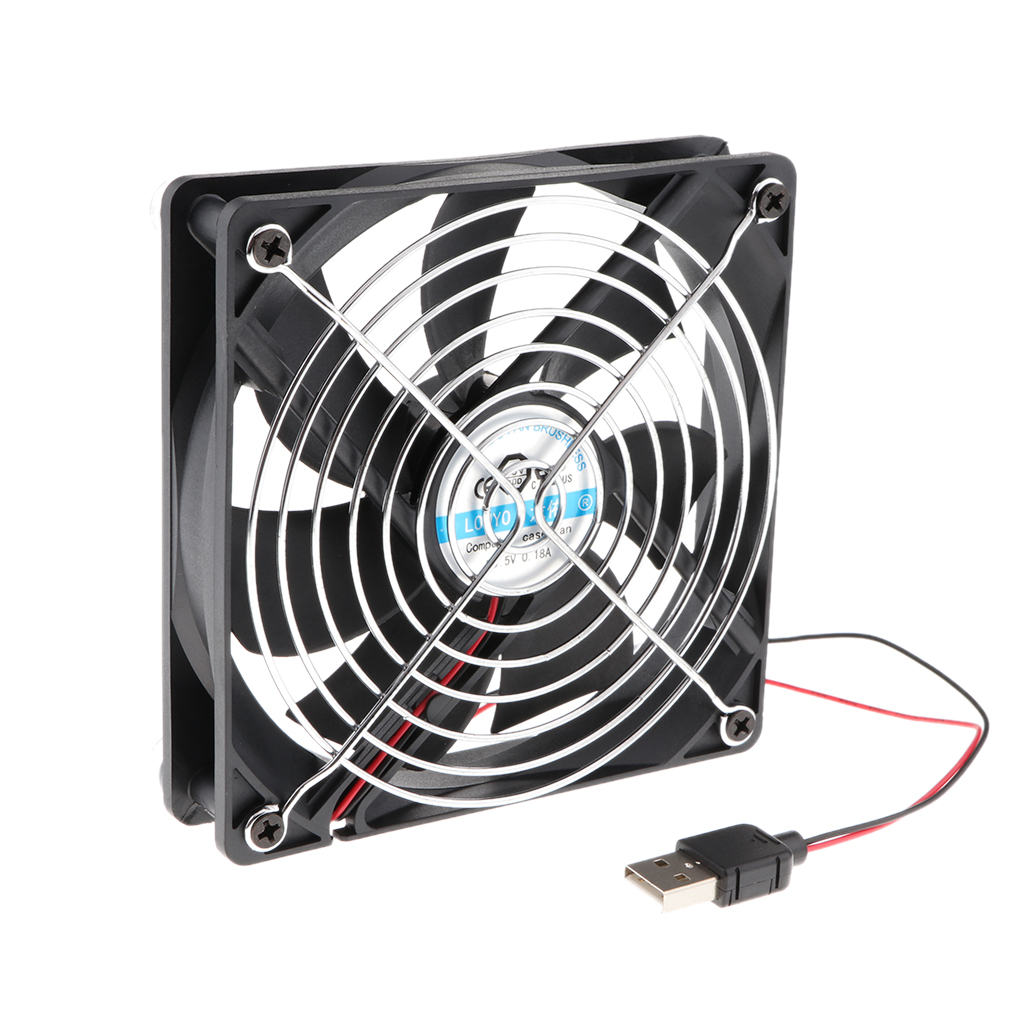 Quiet 120mm USB Cooling Fan For  Receiver DVR   Silent