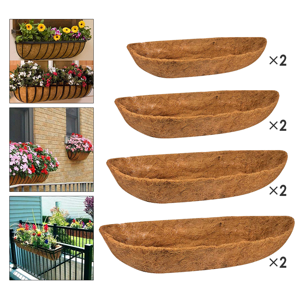 Trough Coco Liner - Preshaped Trough Coconut Fiber, Coir Liner for Trough Planter