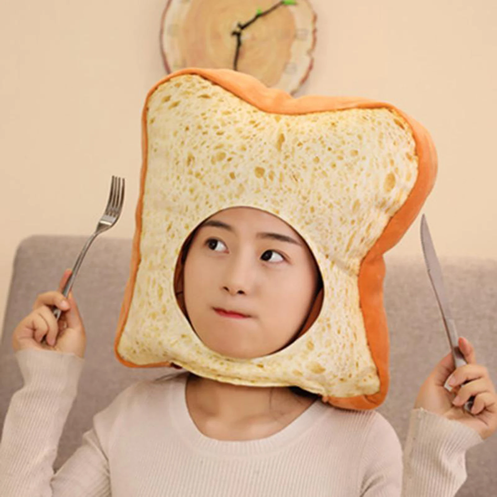 Funny Warm Toast Bread Hat Cute Cosplay Costumes   Accessories Photo Props 