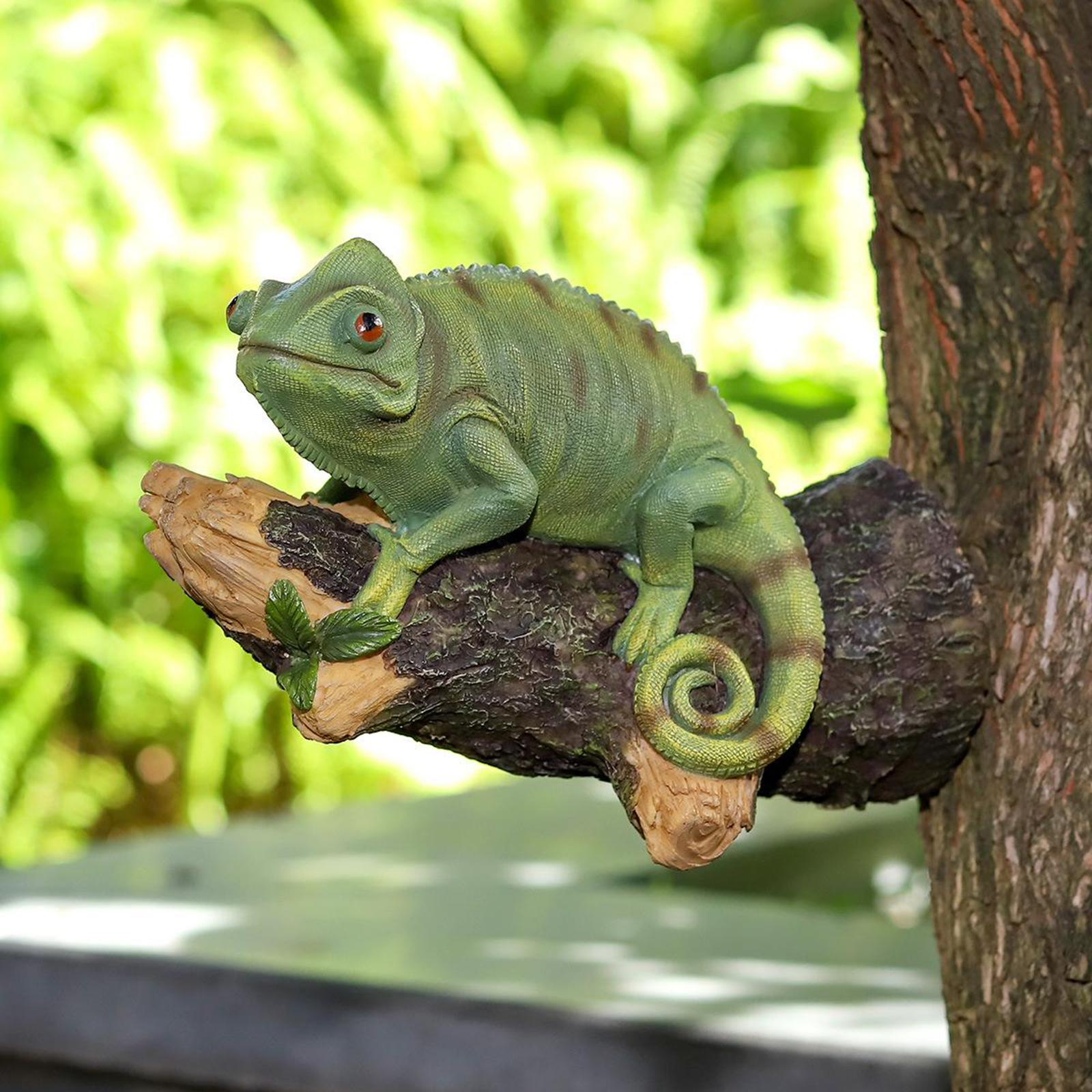 vintage camaleão figura estatueta lagarto estátua escritório jardim decoração