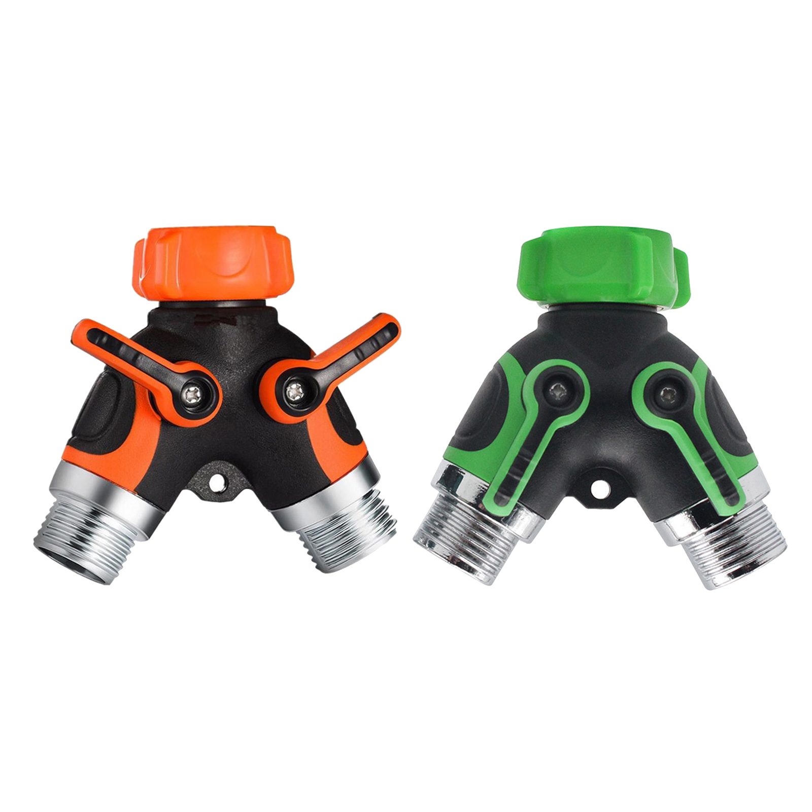 Garden Water Hose Splitter 3/4 Inch Y Shape Valve Water Pipe Connector Pipe Easy Grip Smooth Long Handle