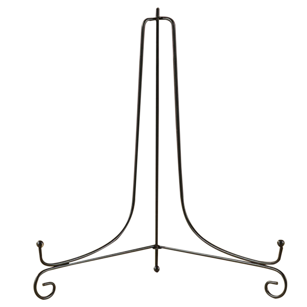 Iron Wire Display Stand Display Ledge Wire Display Easels Plate Stand 4-12'' BLK, Art Decor
