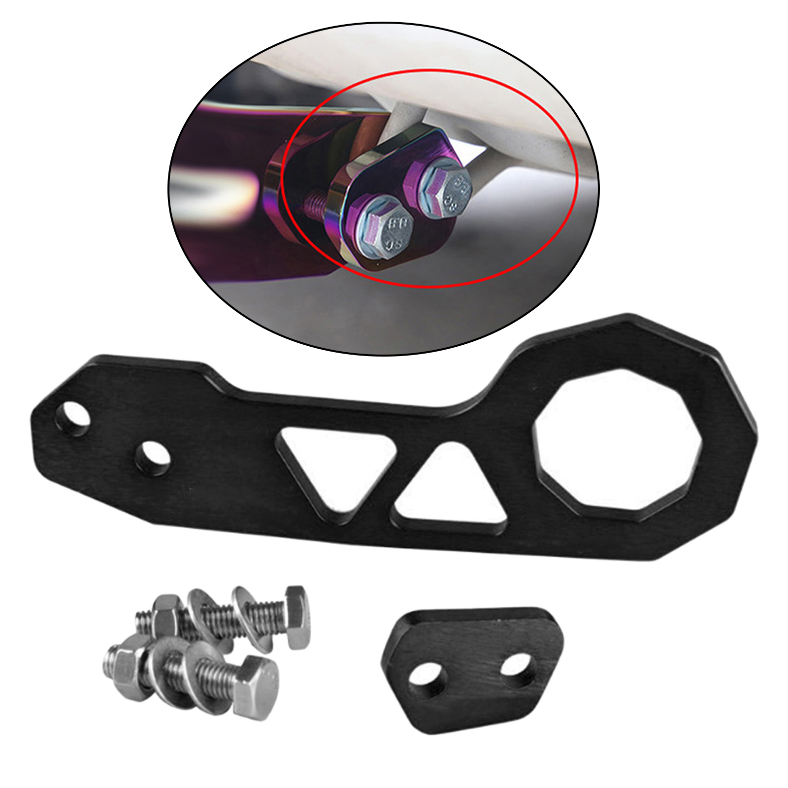 Universal JDM Style Anodized Billet Aluminum Alloy Racing Car Trailer Rear Tow Towing Hooks