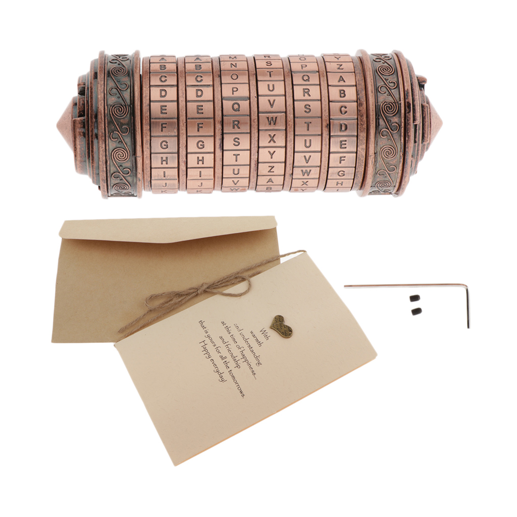 Da Vinci Lock Code with Gift Box Annversary Gift Letter Escape Password Props
