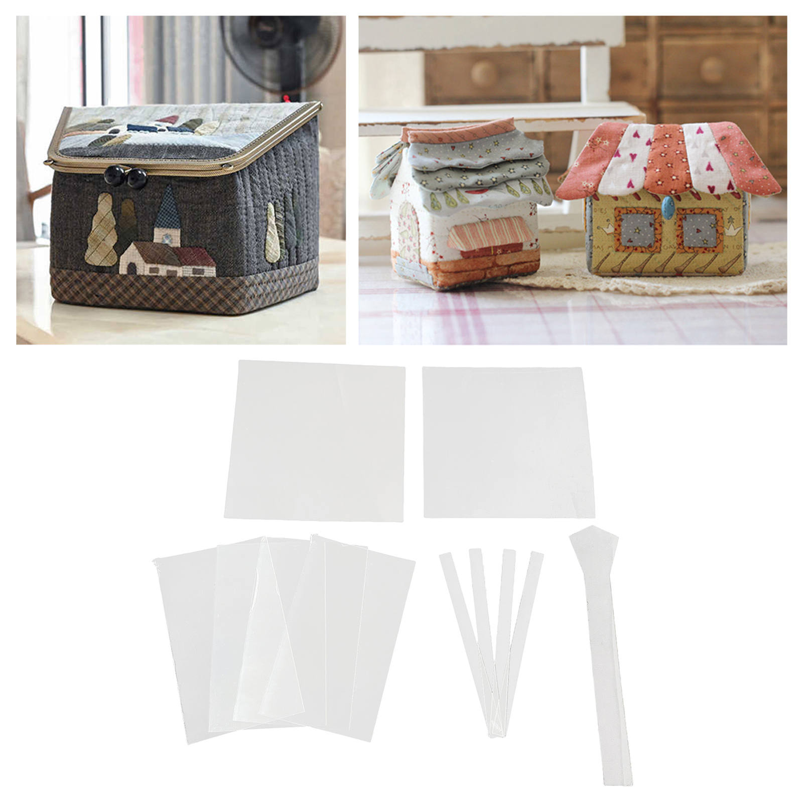 Fabric Gift Box Templates Set Clear Patchwork Rulers DIY Craft Making Quilting Ruler