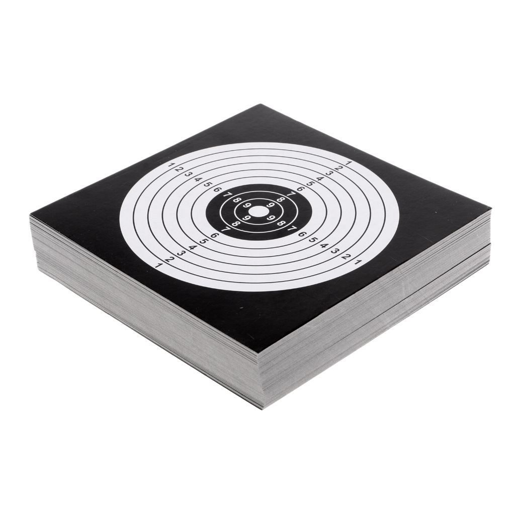 100Pcs 14cm Thick Card Targets Paper Target Shooting Archery Hunting Accessories