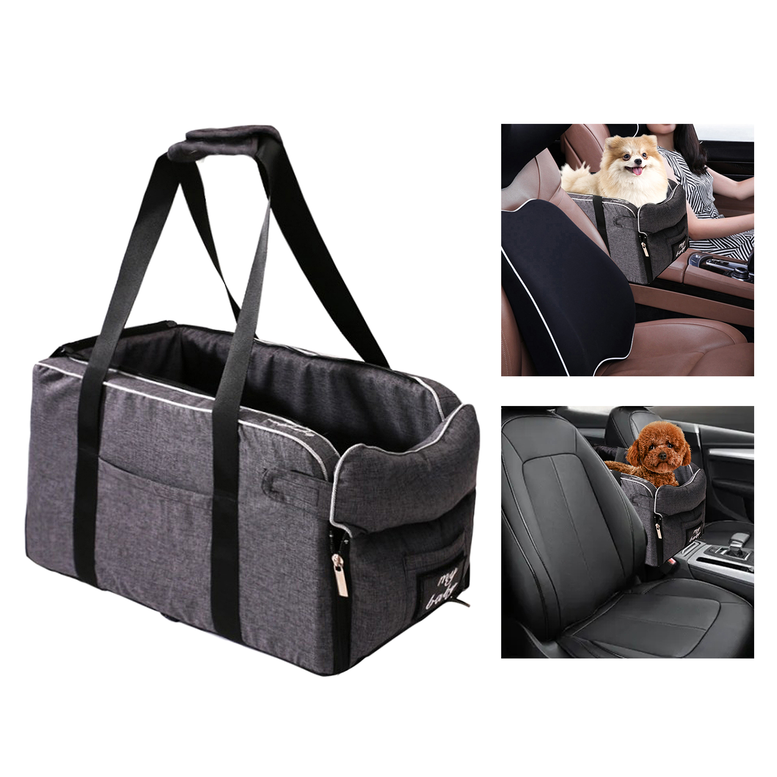 Portable Dog Car Carrier Non-Slip Pet Booster Seat Anti-Collapse Mat Crate for Car Armrest Box Scratchproof Cage Nest House
