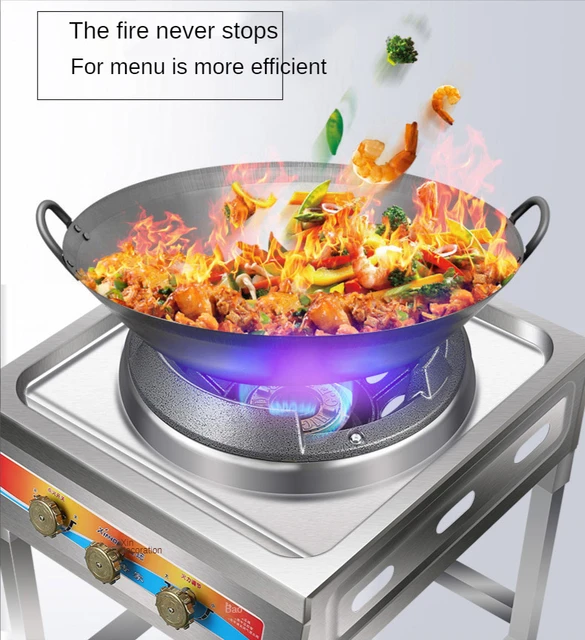 Gas Cooktops Chinese Industrial Wok Burner Stoves Cooking Warming Ranges  Restaurant With 3 Chimney Fan Type - AliExpress