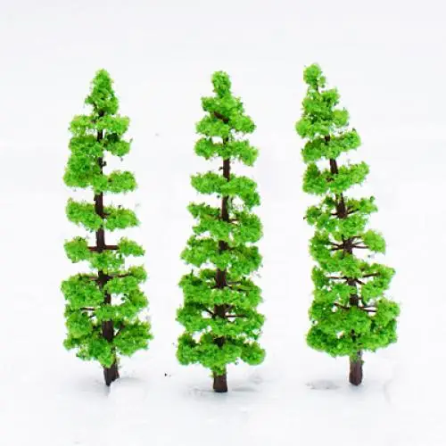 [Lot of 10pcs] Pine Trees Plastic Miniature Models for Landscape
