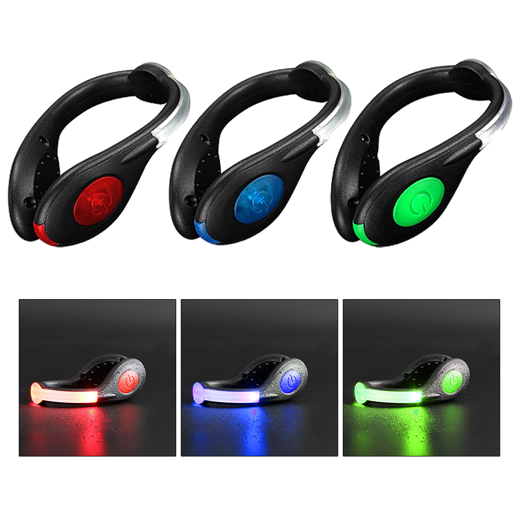 1 Pair High Visibility Super Bright Safety LED Shoe Light Clip - Fits Most
