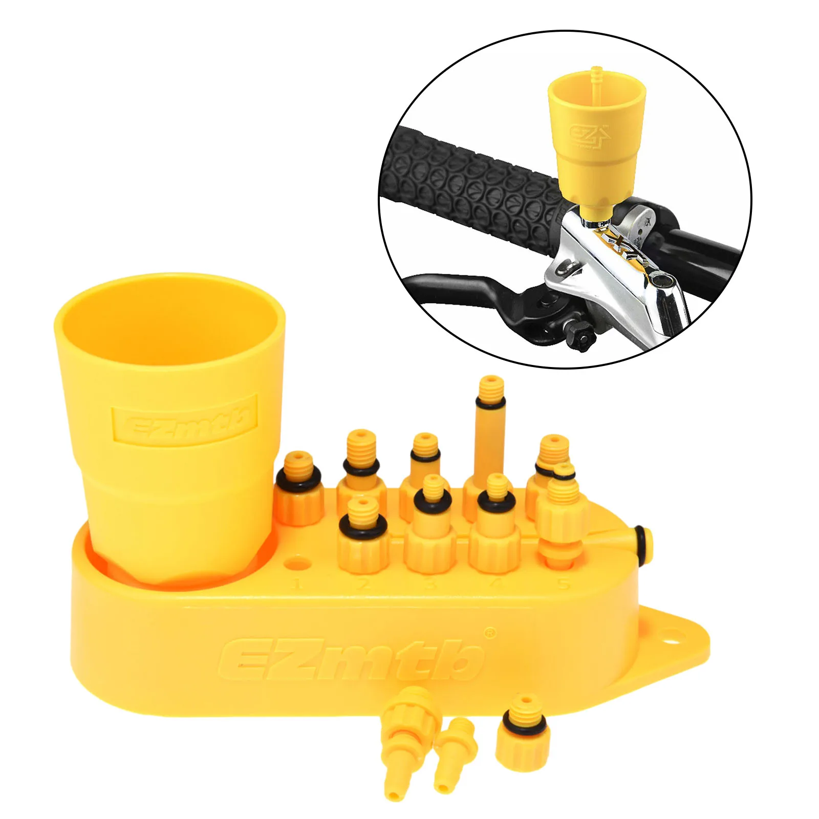 Deluxe Bicycle Hydraulic Bleeding Adapters Set Bike Oil Filling Joint Kit