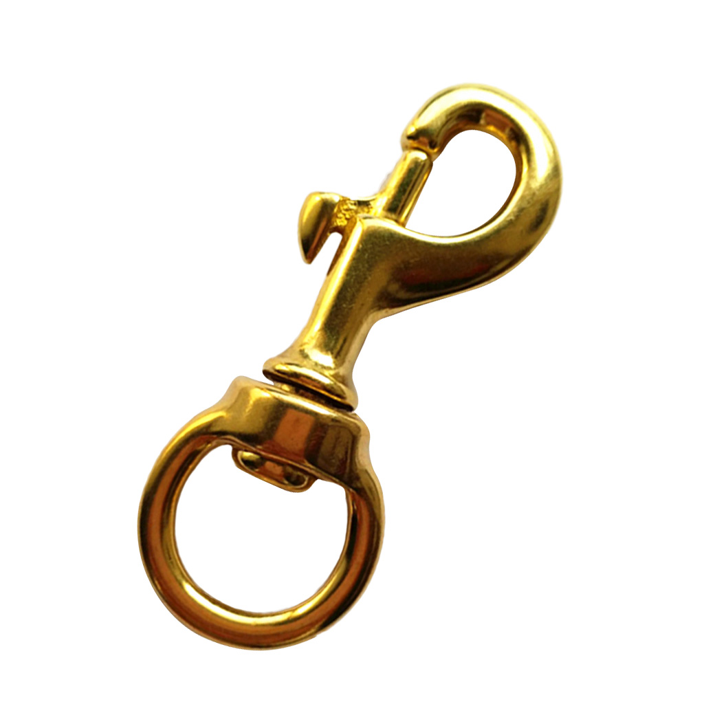 Solid Brass Trigger Hooks Lobster Clasp Trigger Snap Round Eye Swivel Ring