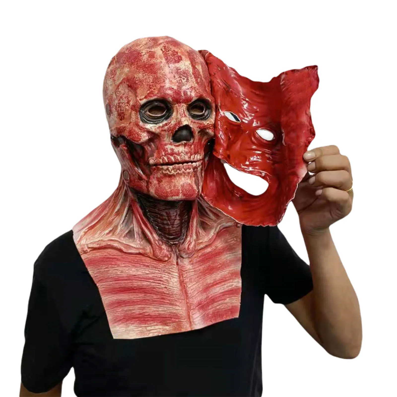 Máscara Do Crânio Dupla Camada Látex Halloween