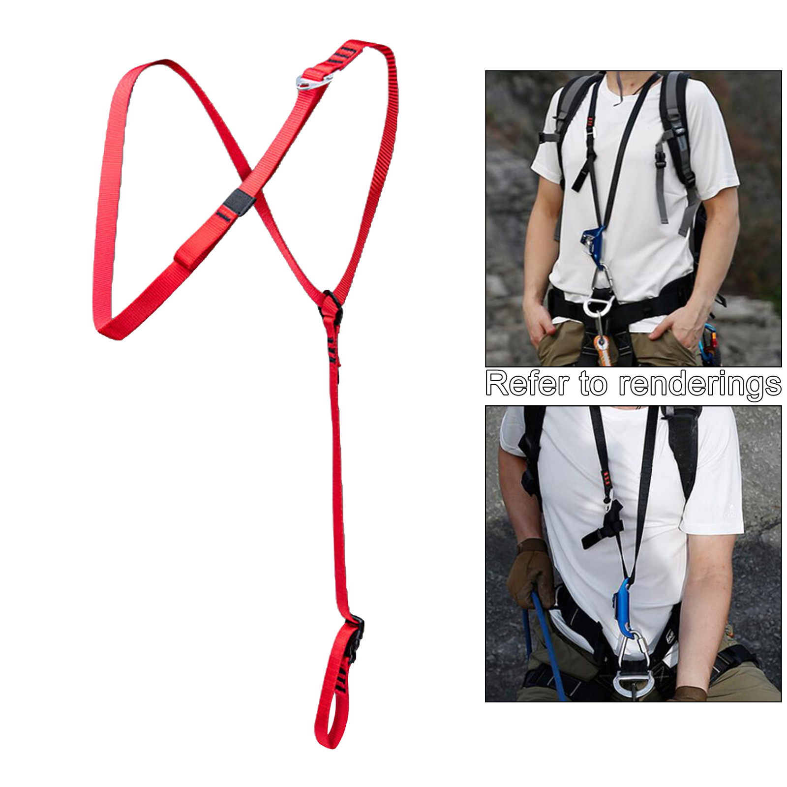 Climbing Chest Ascender Rise Shoulder Strap Aerial Work Aider Harness Device
