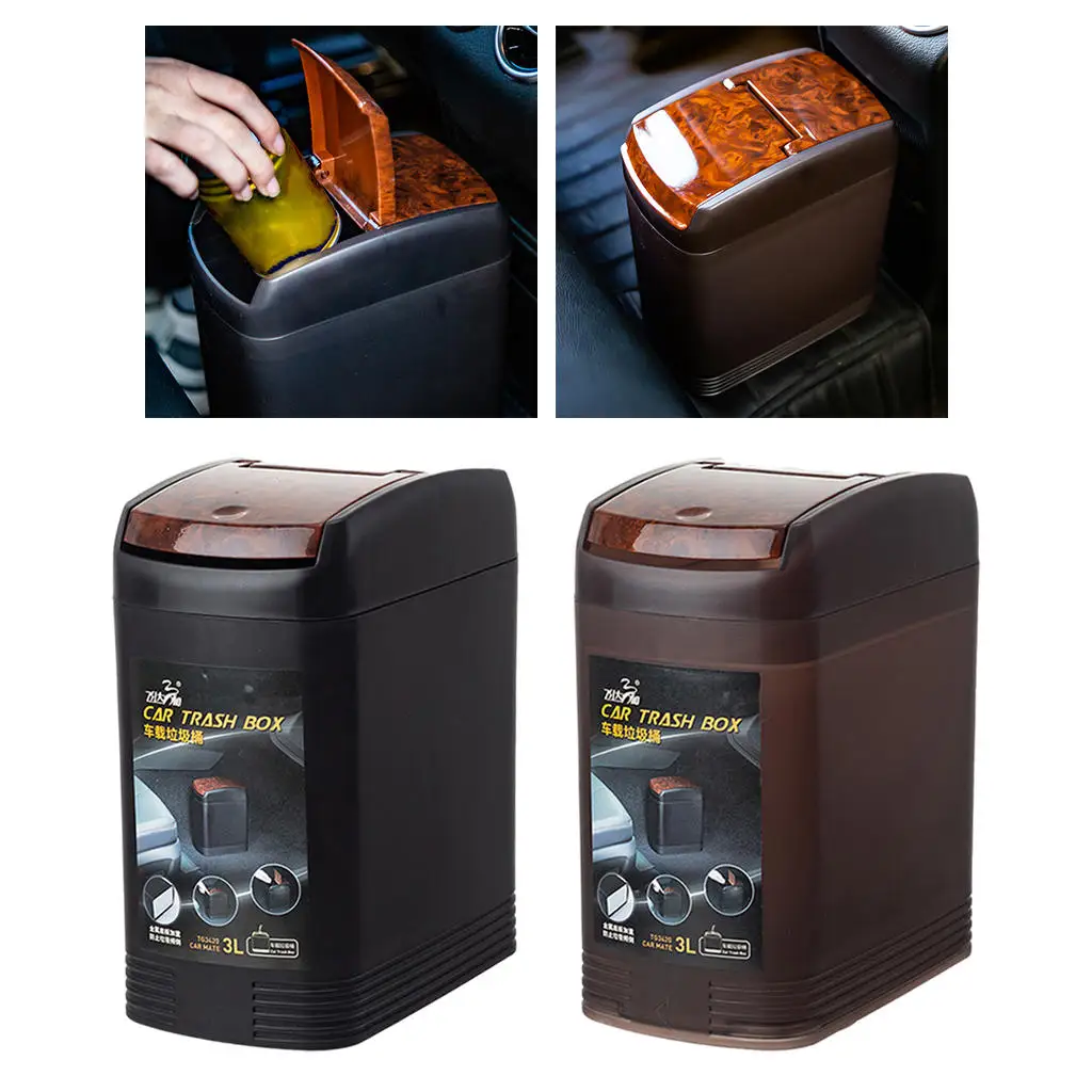 Small Car Dustbin Waste Rubbish Basket Bin Organizer Storage Holder Bag Auto Accessories