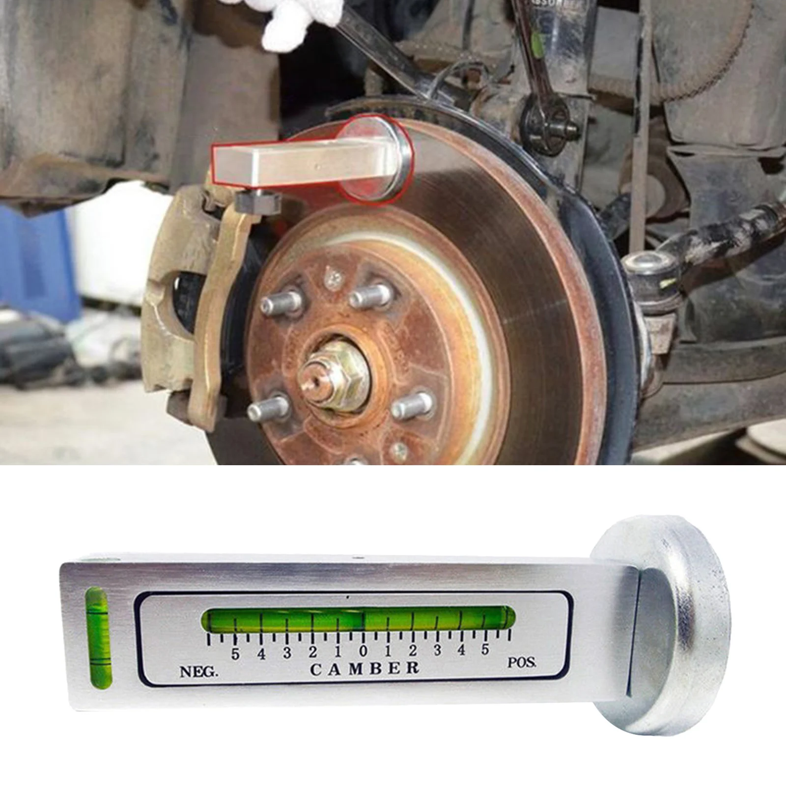 Accurate Magnetic Camber Castor Wheel Alignment Tool Easy Read Spare Parts Measure Checking Aid -5 degrees to 5 degrees Repair