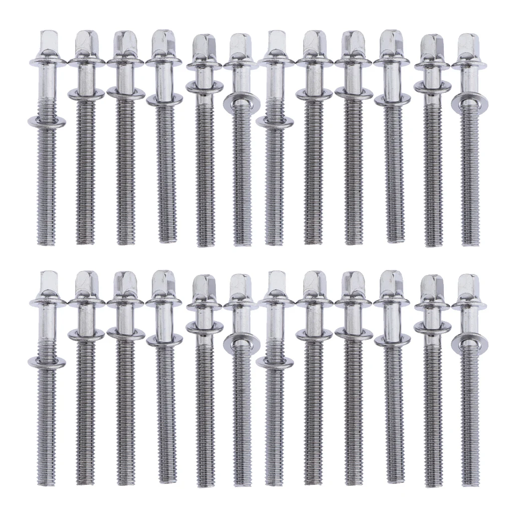 24x NEW 60mm Drum Tension Rods for Tom Snare Bass Drum Hardware Parts Accs