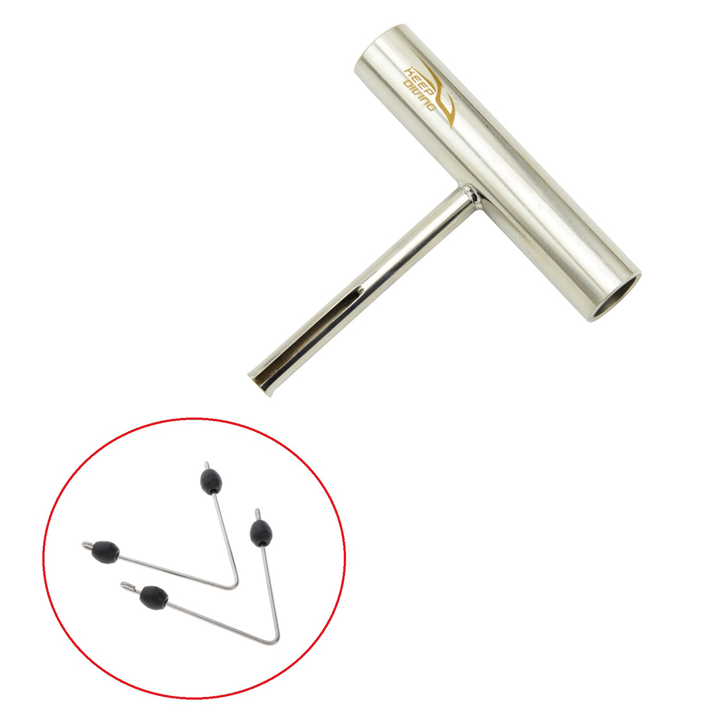 T Shape Rod Wishbone Insertion Tool for Rubber Speargun Spearfishing V Wish