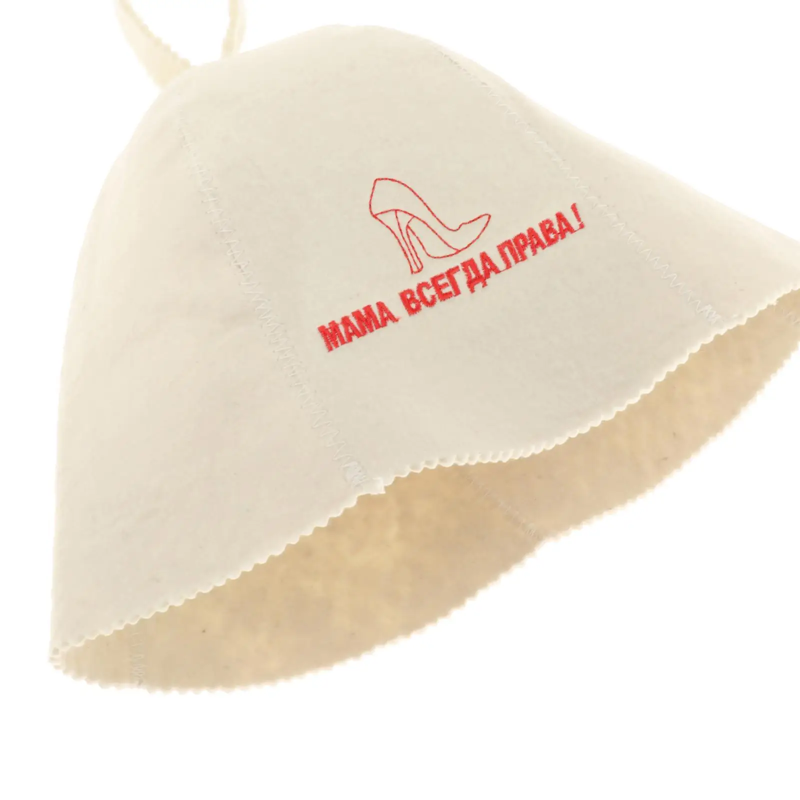 Unisex Wool Felt Hat for Sauna Banya Bathhouse Head Protecting Embroidered