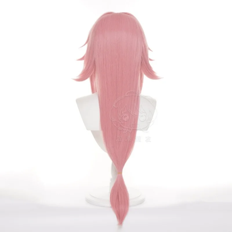 Yae Miko Wig Genshin Impact Cosplay Project Celestia Long Staight Heat Resistant Synthetic Hair Adult Wig+ Free Wig Cap sexy halloween costumes for women