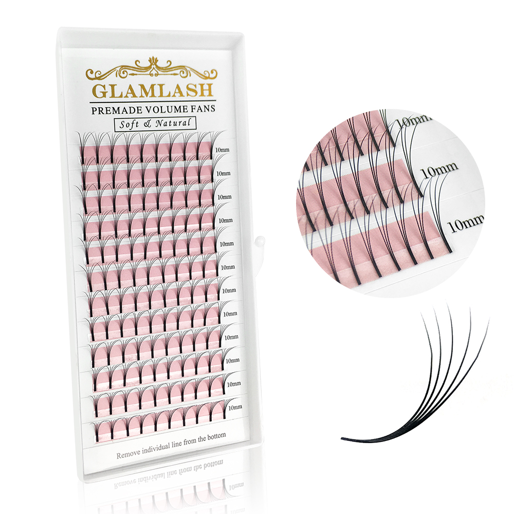 Best of GLAMLASH 2D-6D Premade Volume Fans Long Stem False Lashes Korea Silk Individual Eyelash Extension Handmade Natural Mink Reviews & Tips