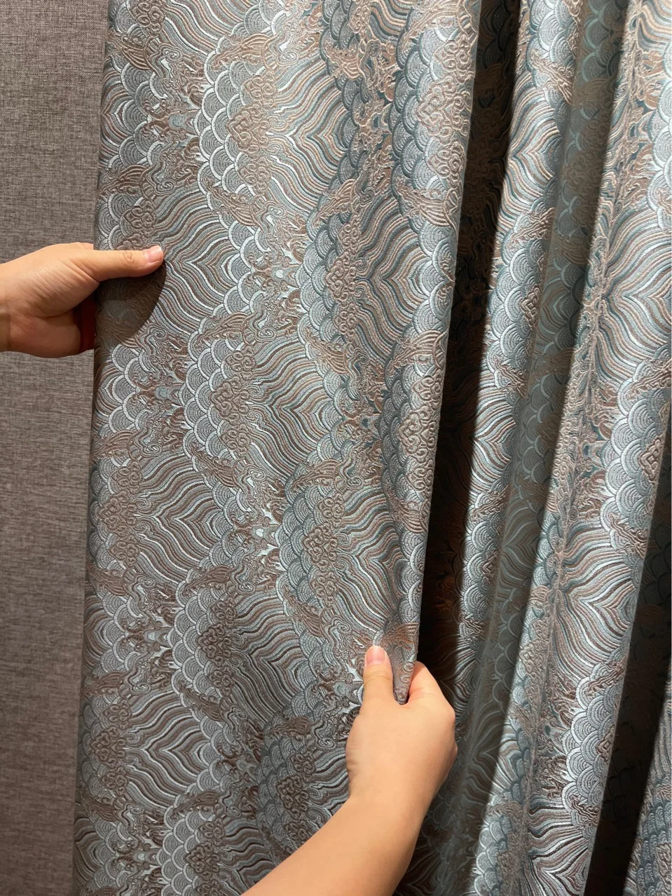 novo chinês haiya padrão engrossado cortinas blackout para sala de estar quarto produtos personalizados