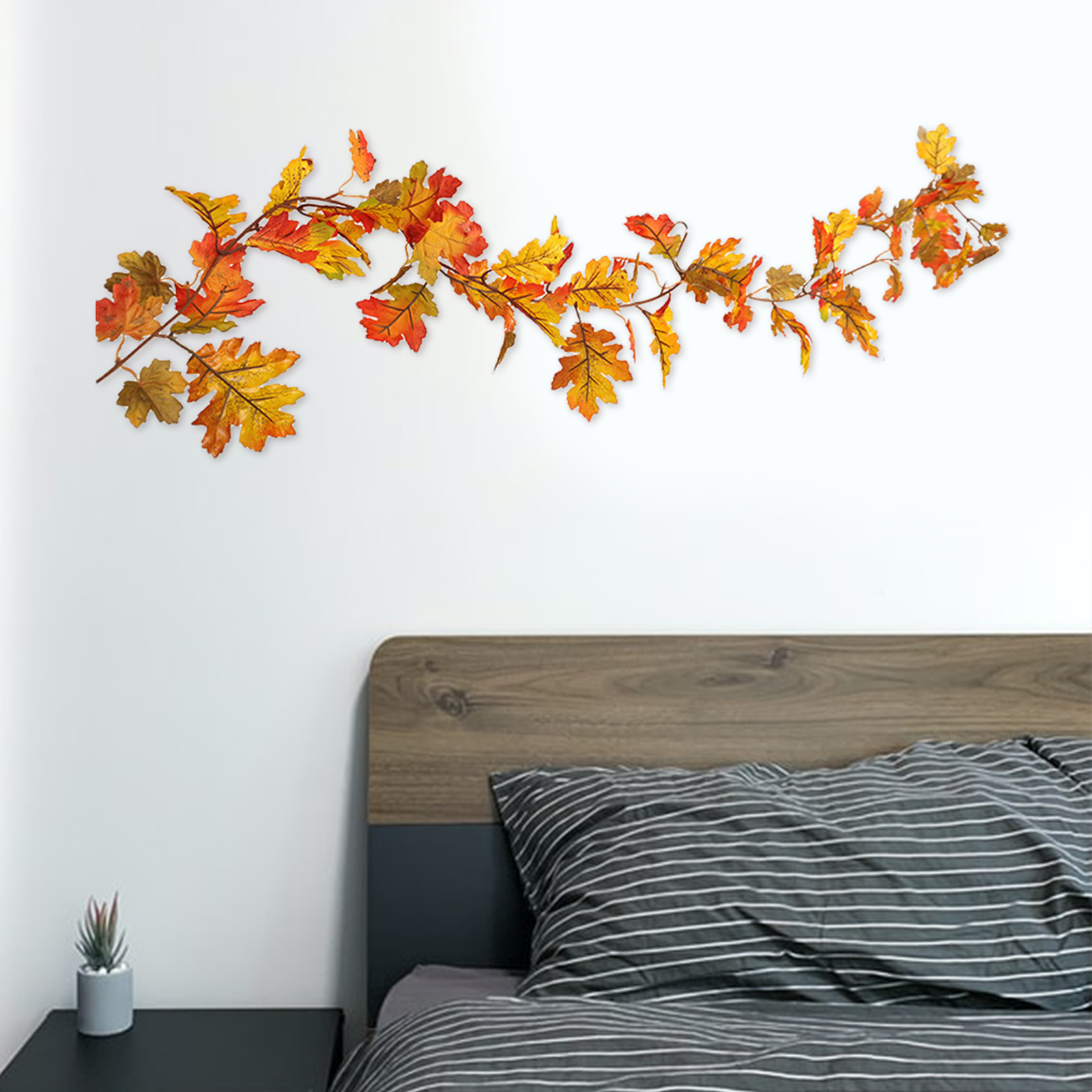 Garland Maple Leaf Window Indoor Vine Hanging Artificial Home Thanksgiving Dinner Front Door Balcony Banisters Office Decors