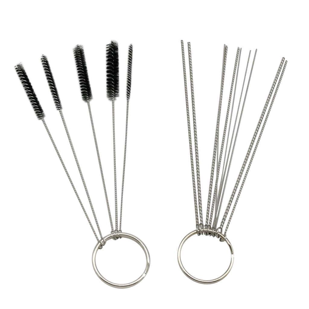 Carburetor Carbon Dirt Jet Remove Cleaning + Needles Brushes Tool For Honda Durable stainless steel cleaning needles