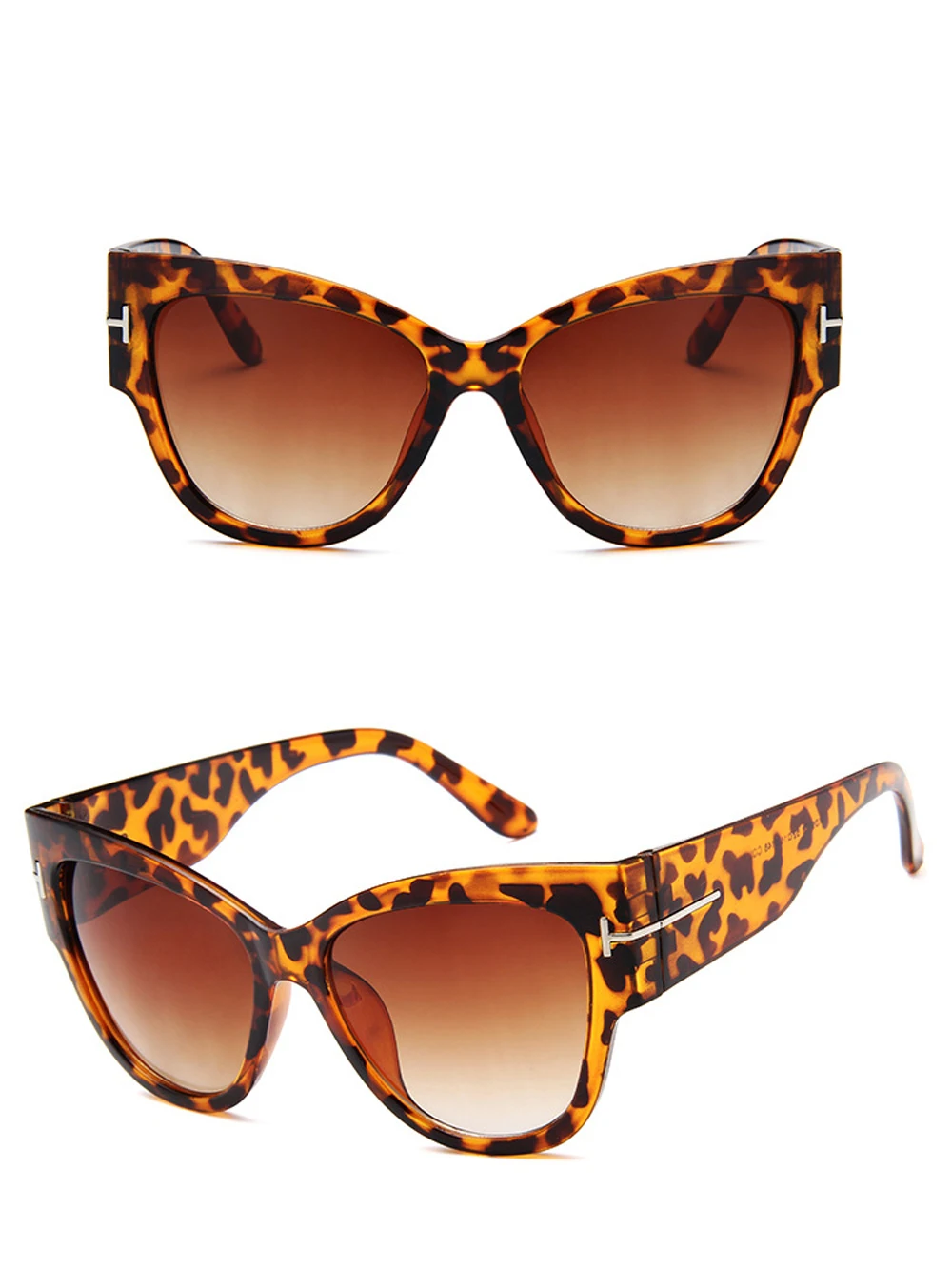 MUSELIFE New Fashion Brand Designer Cat Eye Women Sunglasses Female Gradient Points Sun Glasses Big Oculos feminino de sol UV400 cute sunglasses
