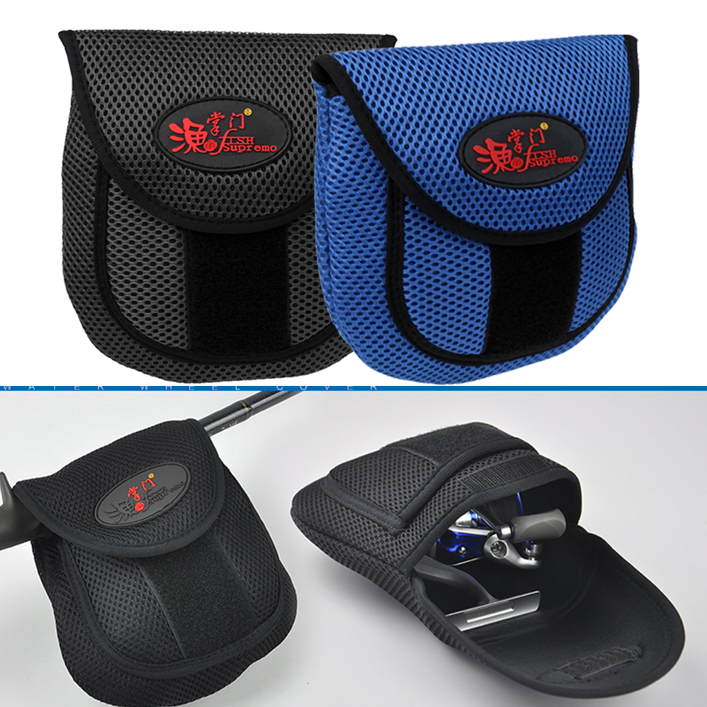 Black /Blue Fishing Reel Cover Storege Case Pouch Bag Outdoor Fishing   Casting Tackle Bag