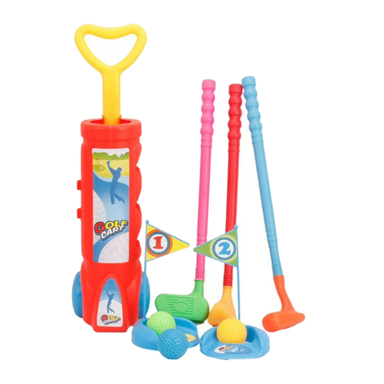 Kids Golfs Set Plastic Mini Putter Golfer Club Toy Child Outdoors Exercise Funny Sports Game Mini Set Ball Game Kit