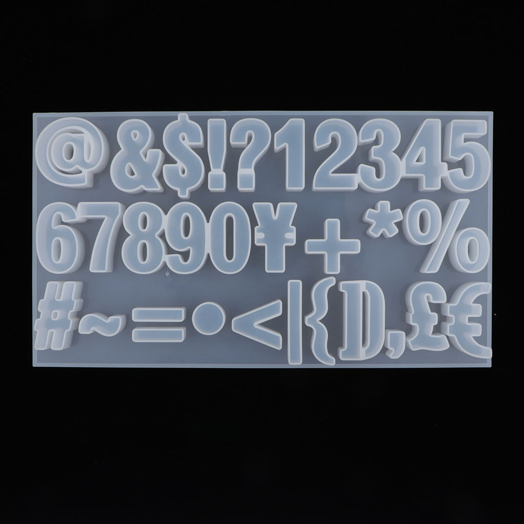 Silicone Number Mold Resin Symbol Mould Fondant Baking Tool Child Toys Making