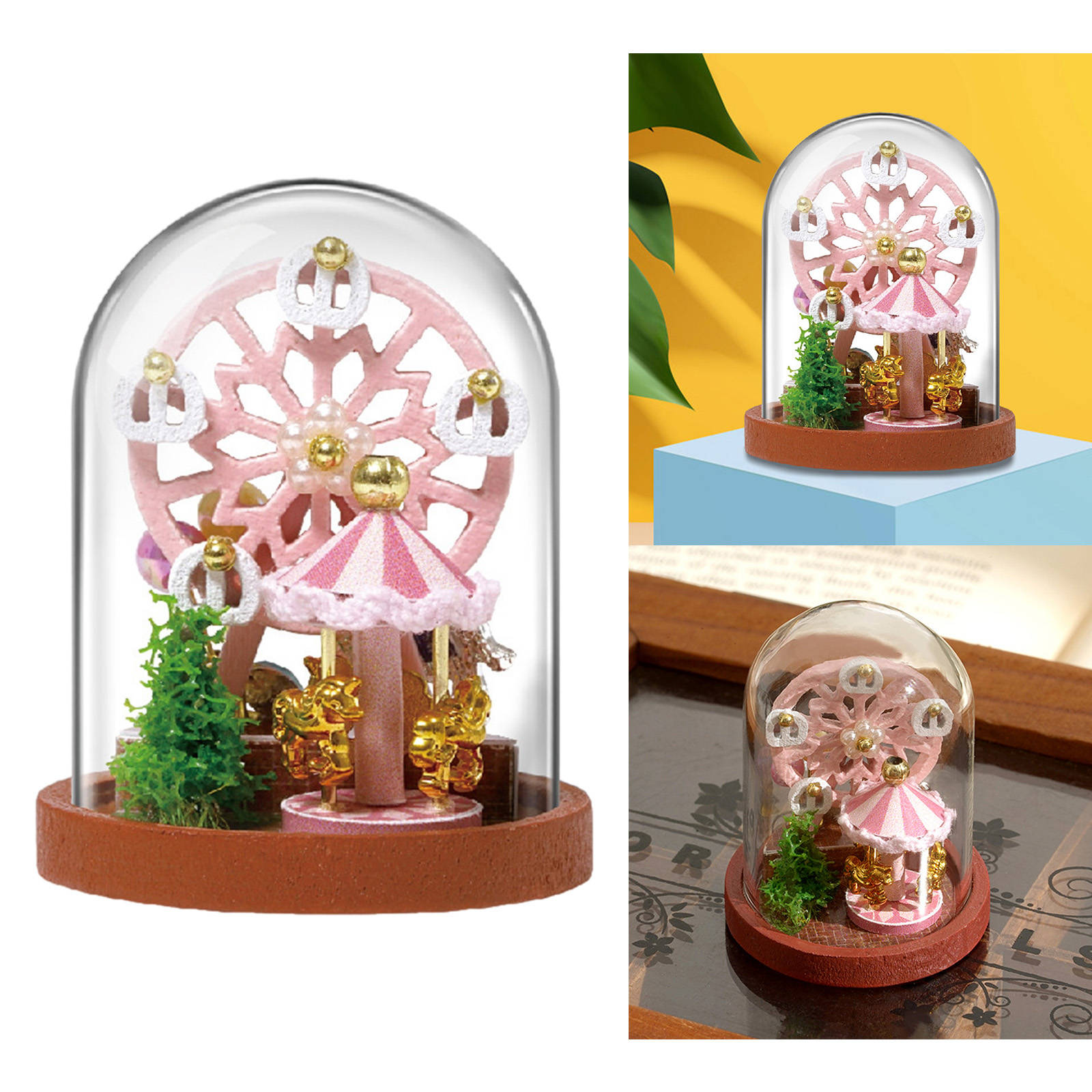 2pc DIY Handcraft Miniature Project Kits Mini Glassball Dolls House Toy 