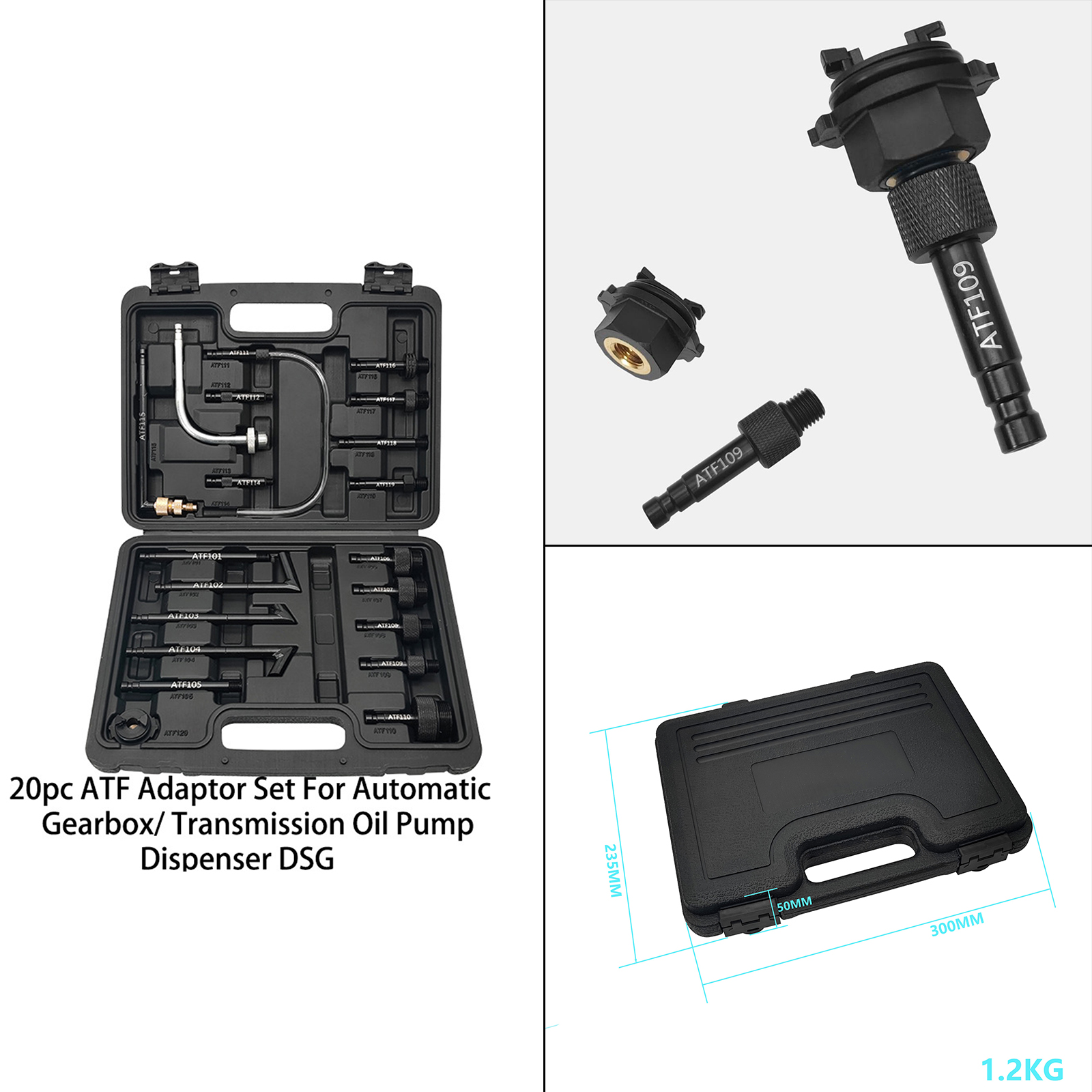 20-Pack Vehicle ATF Adapter Set Repair Tools for Transmission Oil Pump DSG