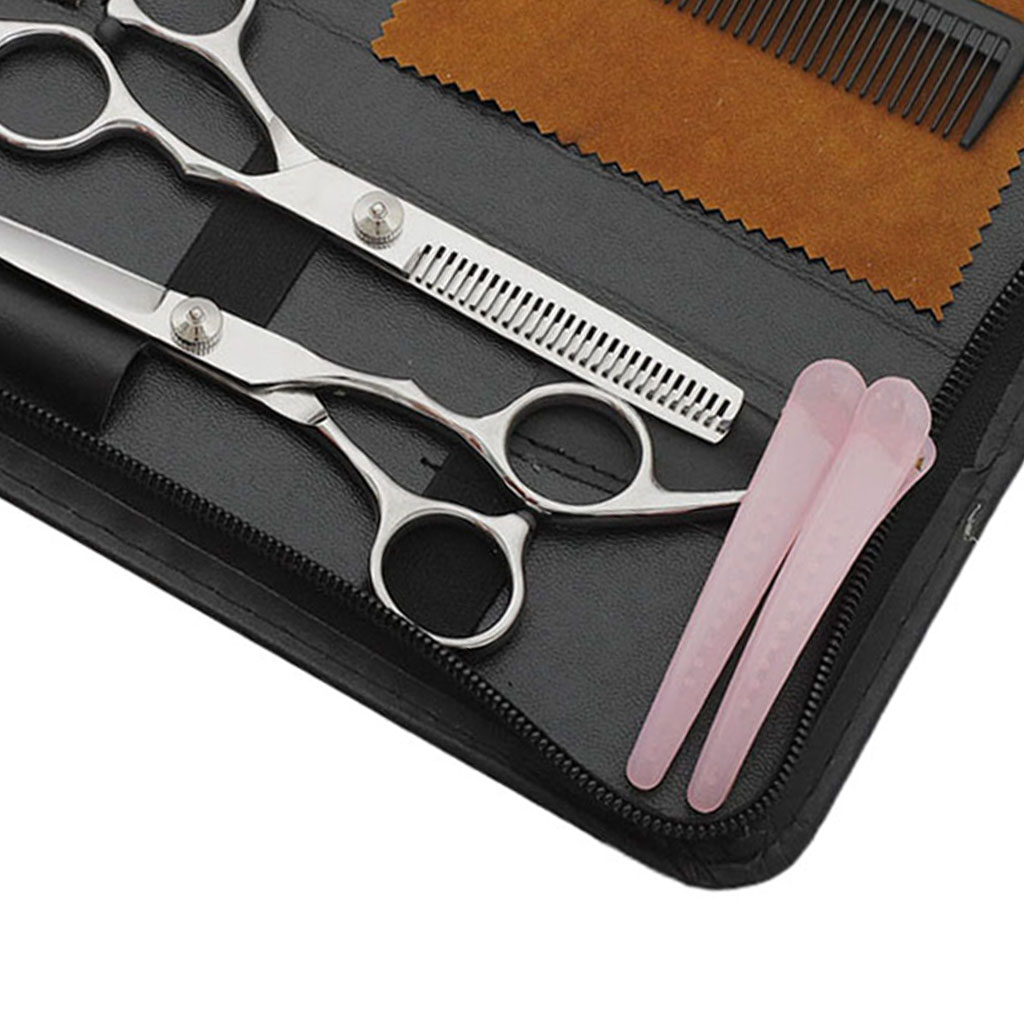 8Pc Professional Salon Hair Cutting Scissors Thinner Barber Shears  Kit