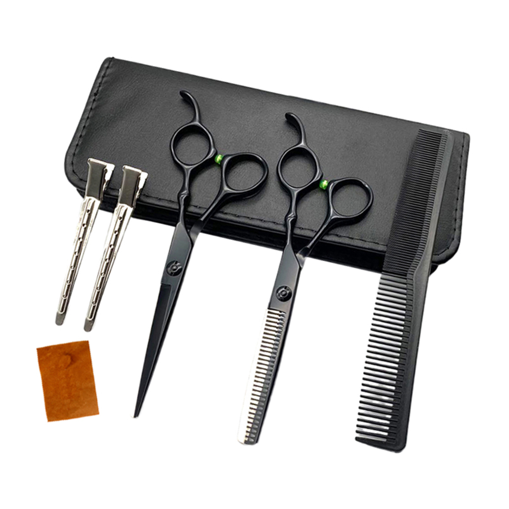 6.0'' Salon Hair Cutting Scissors Barber Hair Shears  Styling Set Kit