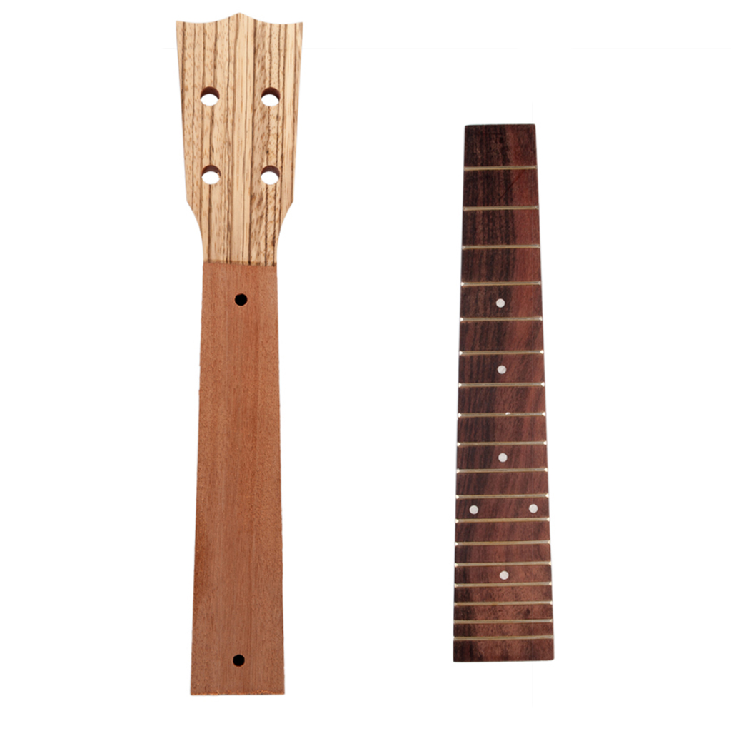Rosewood Fingerboard Zebrawood Ukulele Neck DIY Hawaii Guitar Parts for 23 inch ukulele