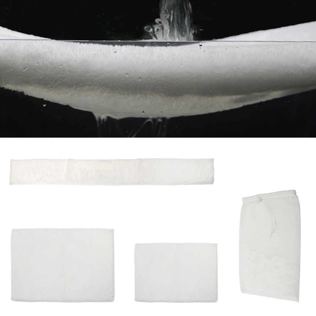 Reusable Fiber Aquarium Filters Carpet Fish Tank Blanket Rug Pad Filtration Bags, 4 Styles Available