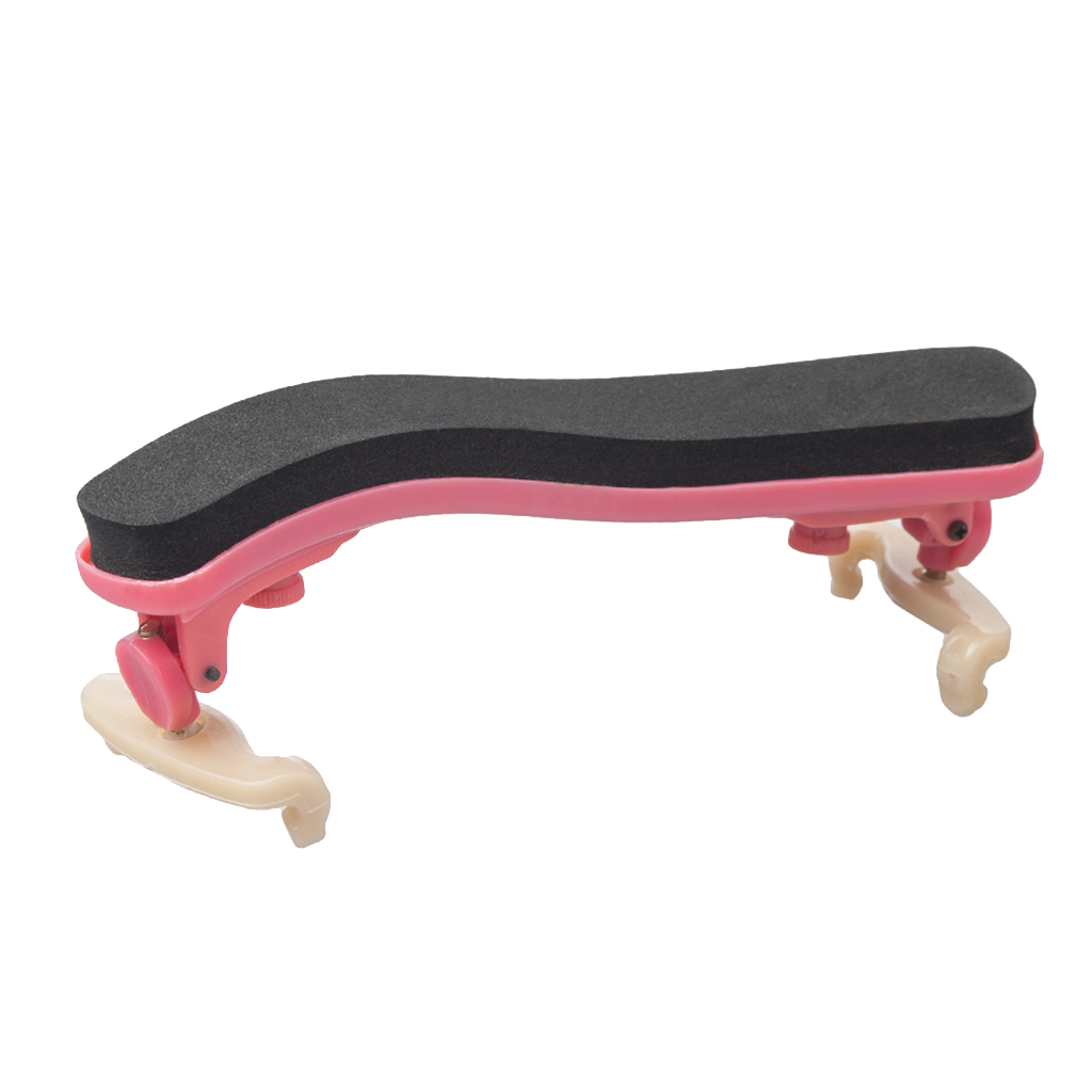1/2 1/4 Violin Shoulder Rest Pads Plastic Adjustable Shoulder Violins Rest, Pink