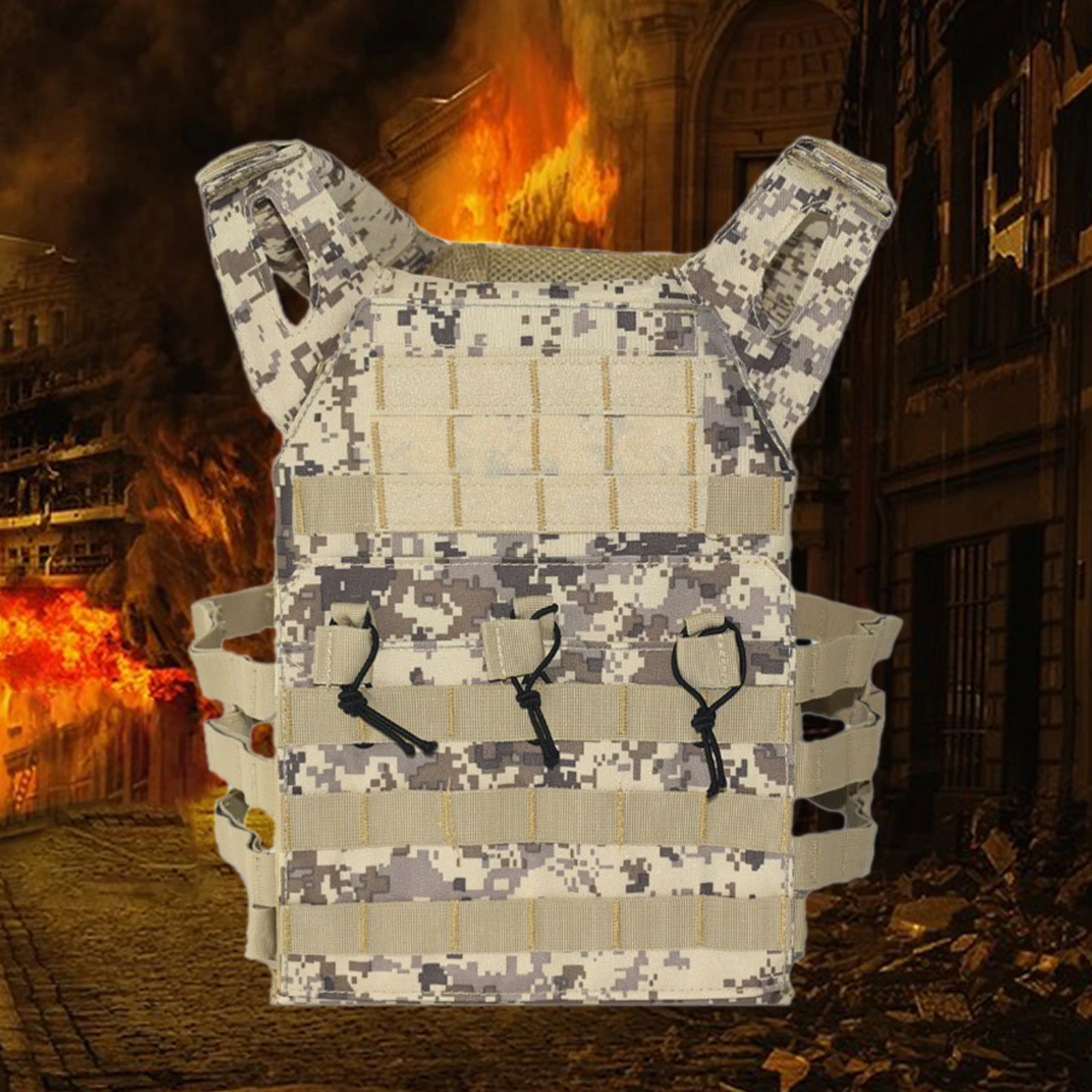 Tactical Vest Molle Combat Assault Plate Carrier Adjustable Lightweight