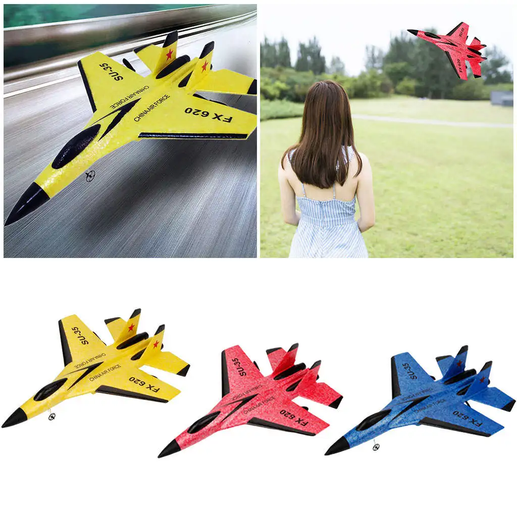 SU35 Remote Control RC Airplane Aircraft 2.4G 2CH EPP Glider Fighter Model Drone Toys RTF for Boys Adults Beginner Gifts